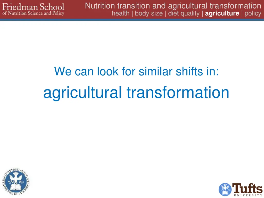 nutrition transition and agricultural 27