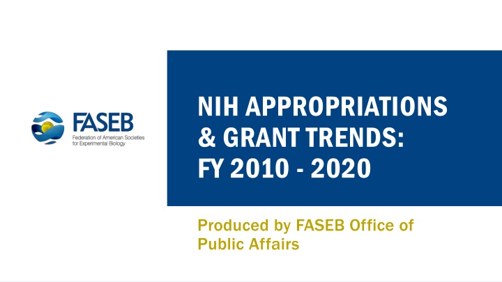 nih appropriations grant trends fy 2010 2020