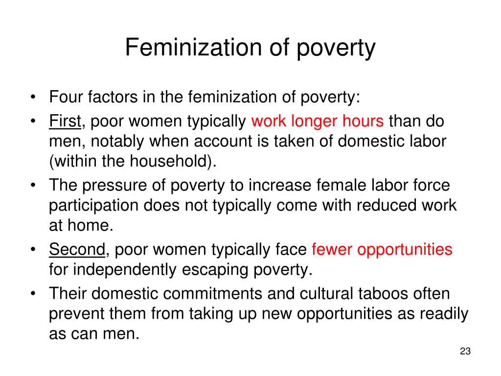 feminization of poverty