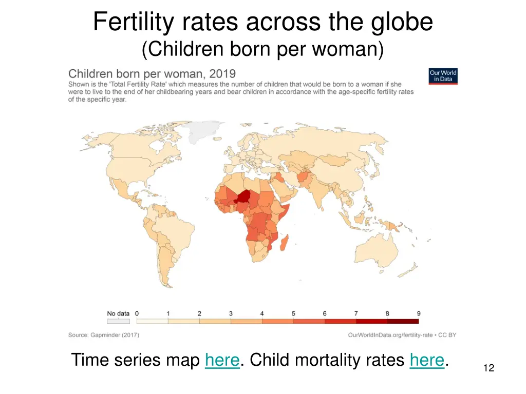 fertility rates across the globe children born