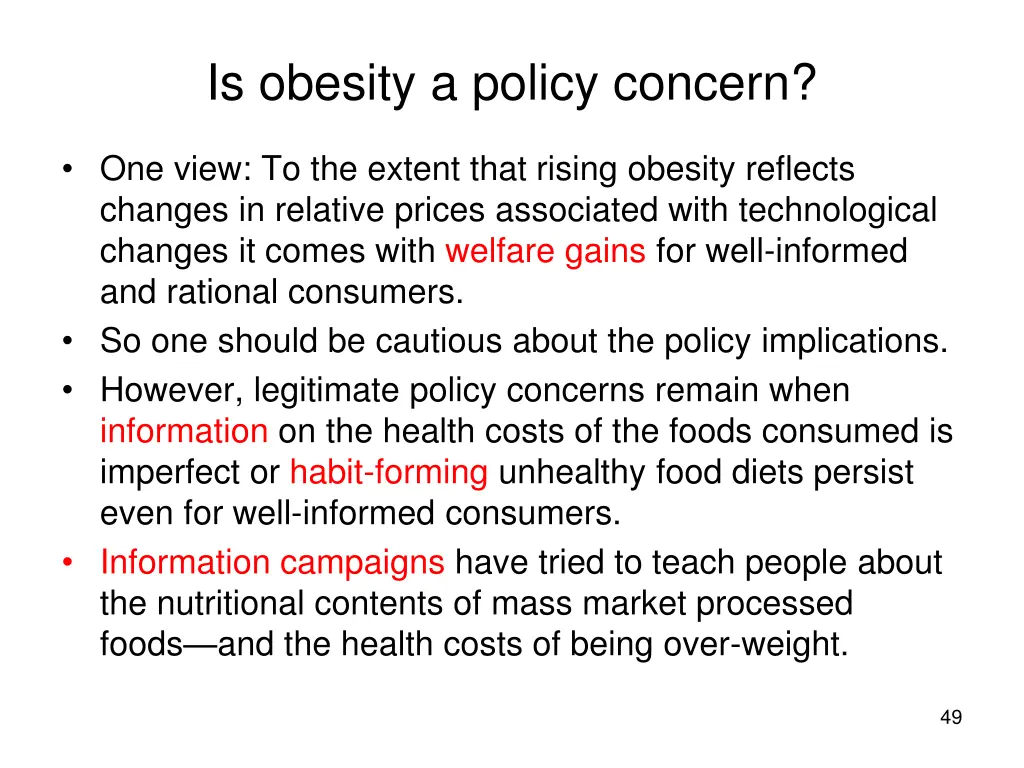 is obesity a policy concern