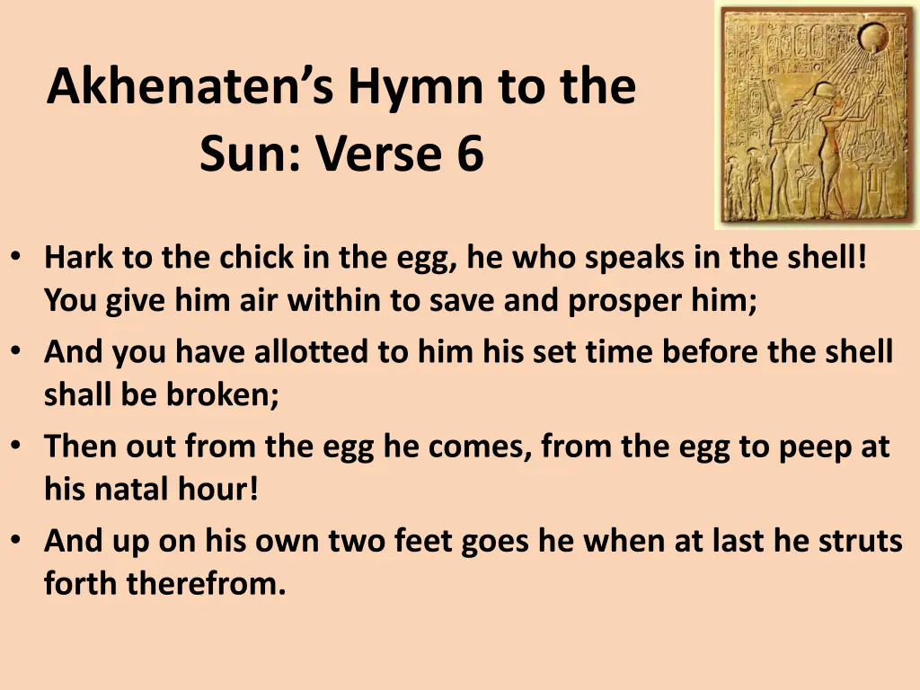 akhenaten s hymn to the sun verse 6