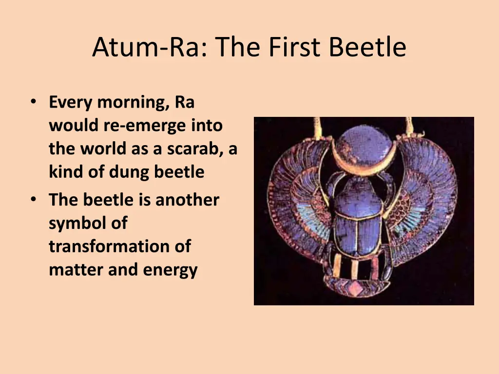 atum ra the first beetle