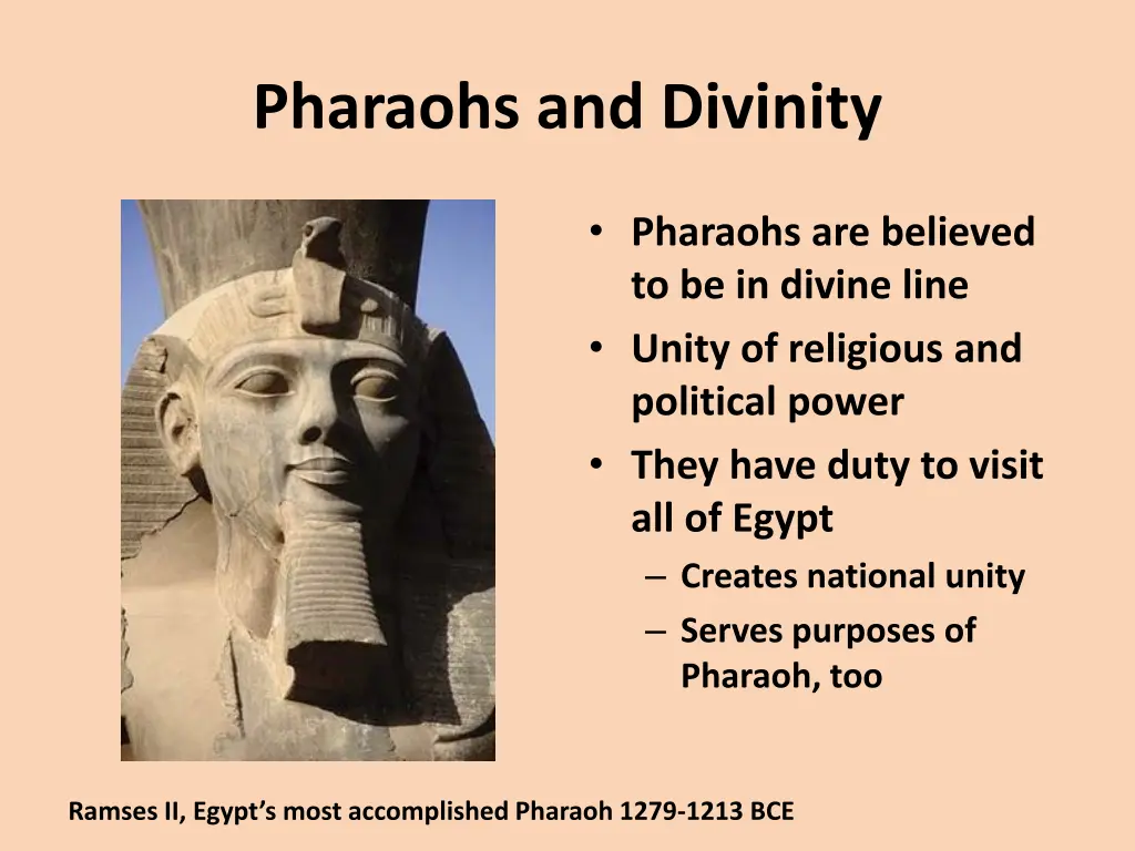 pharaohs and divinity