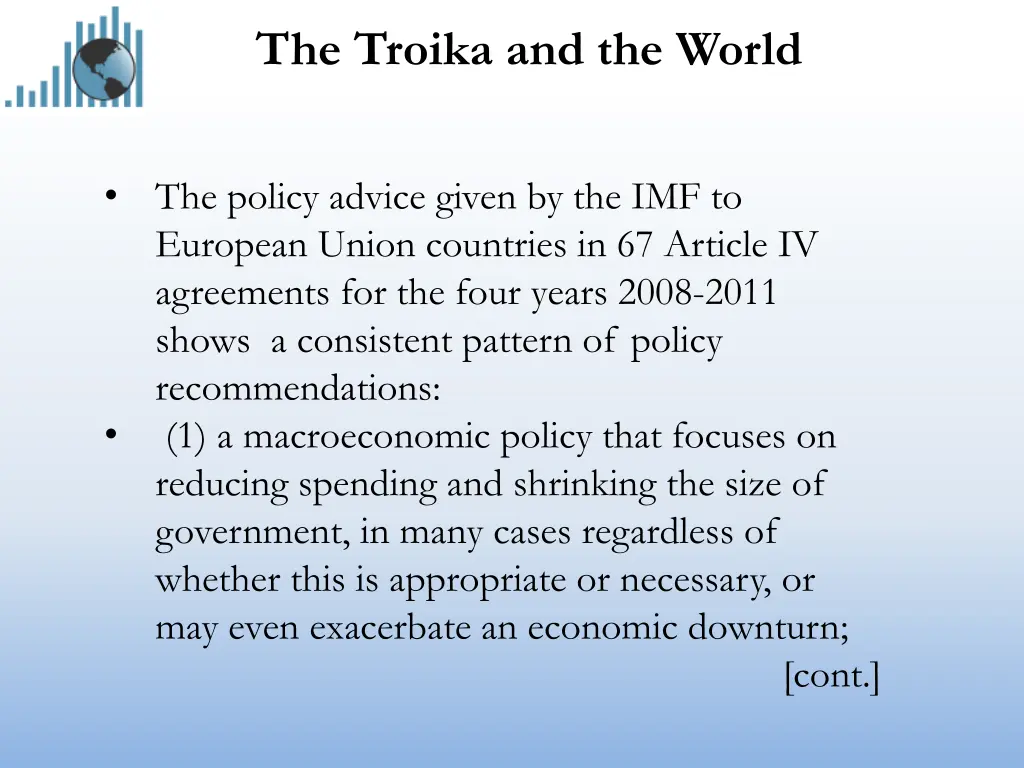 the troika and the world 3