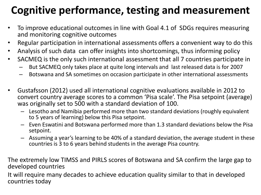 cognitive performance testing and measurement