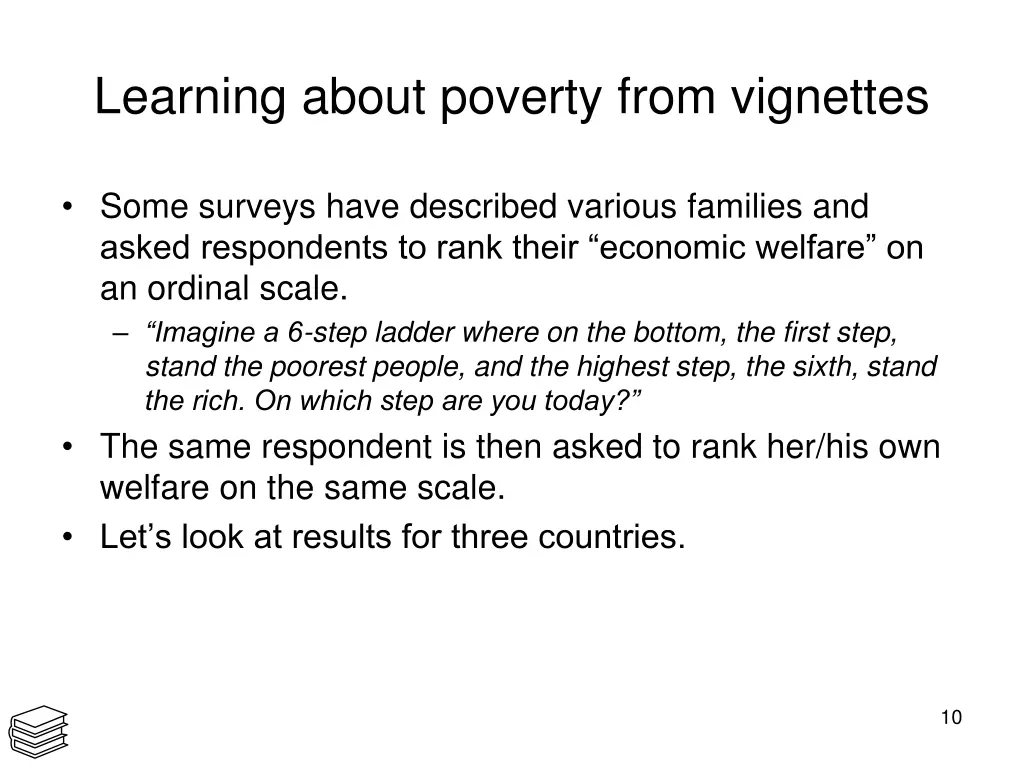 learning about poverty from vignettes