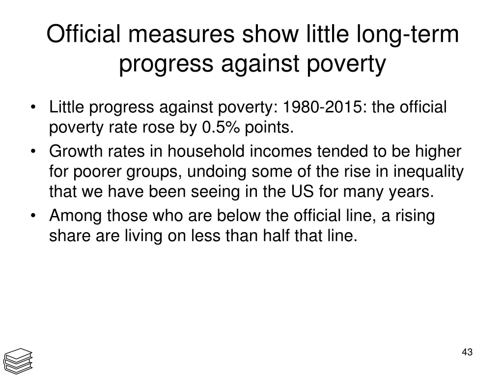 official measures show little long term progress