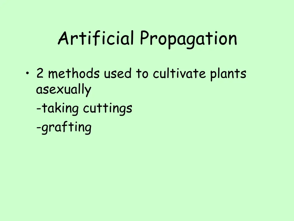 artificial propagation