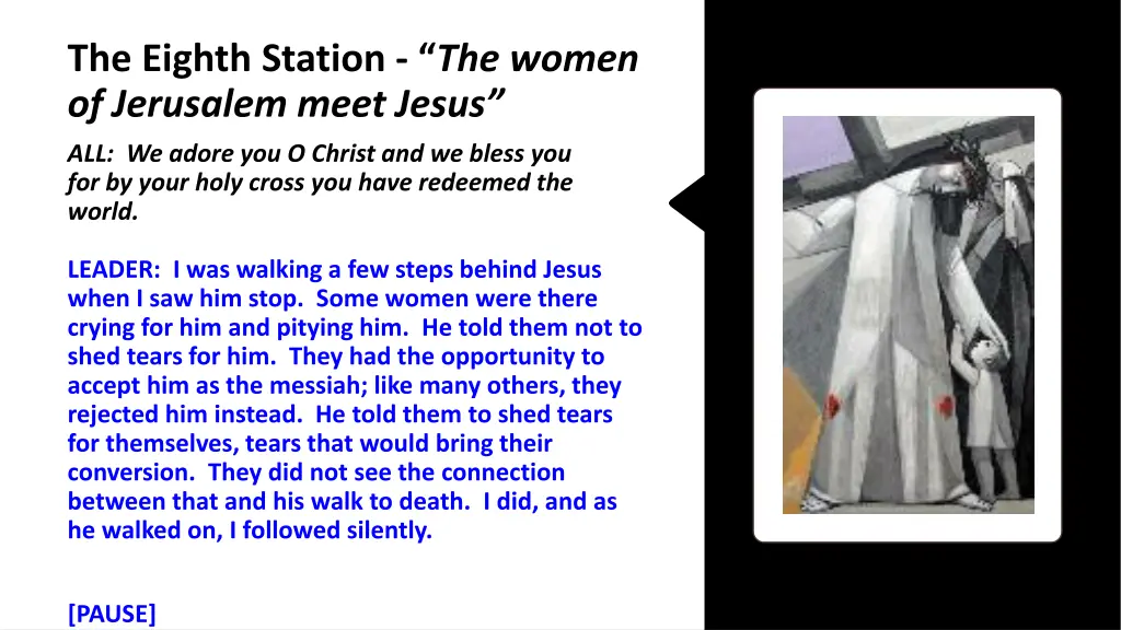 the eighth station the women of jerusalem meet