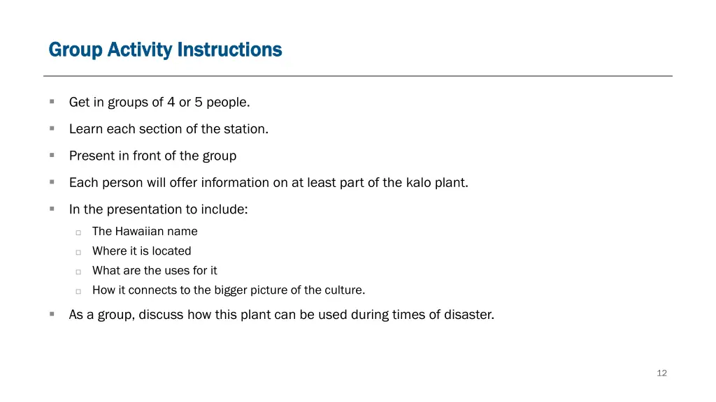 group activity instructions group activity