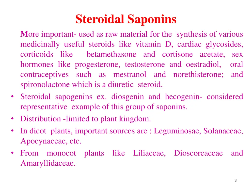 steroidal saponins