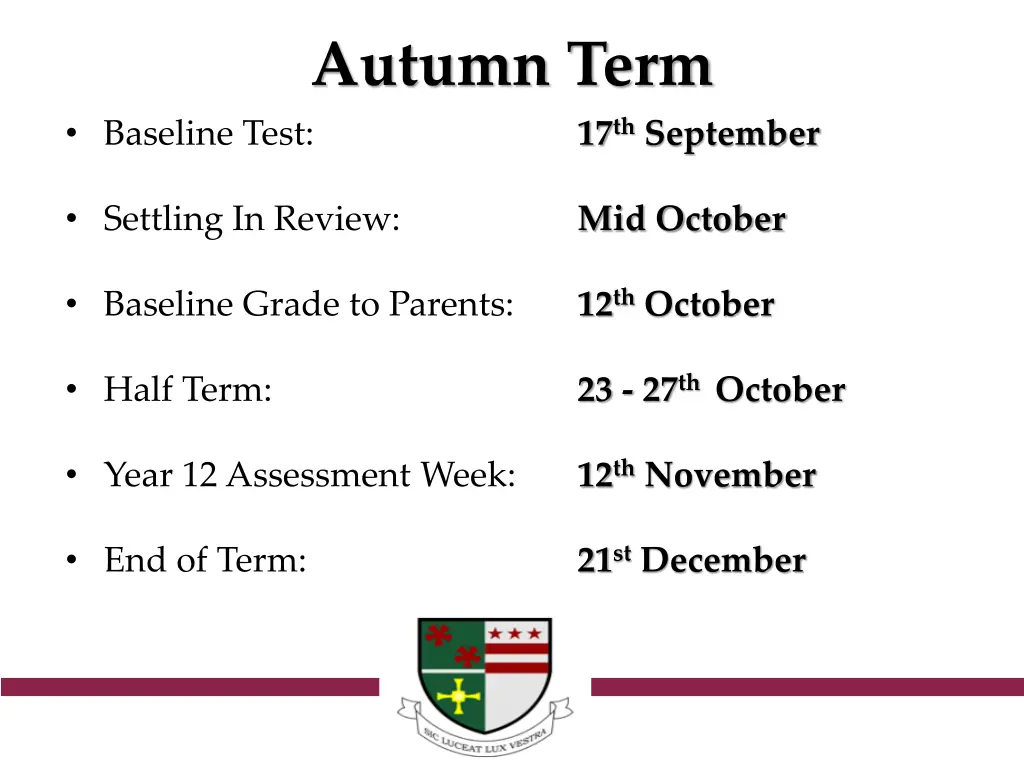 autumn term