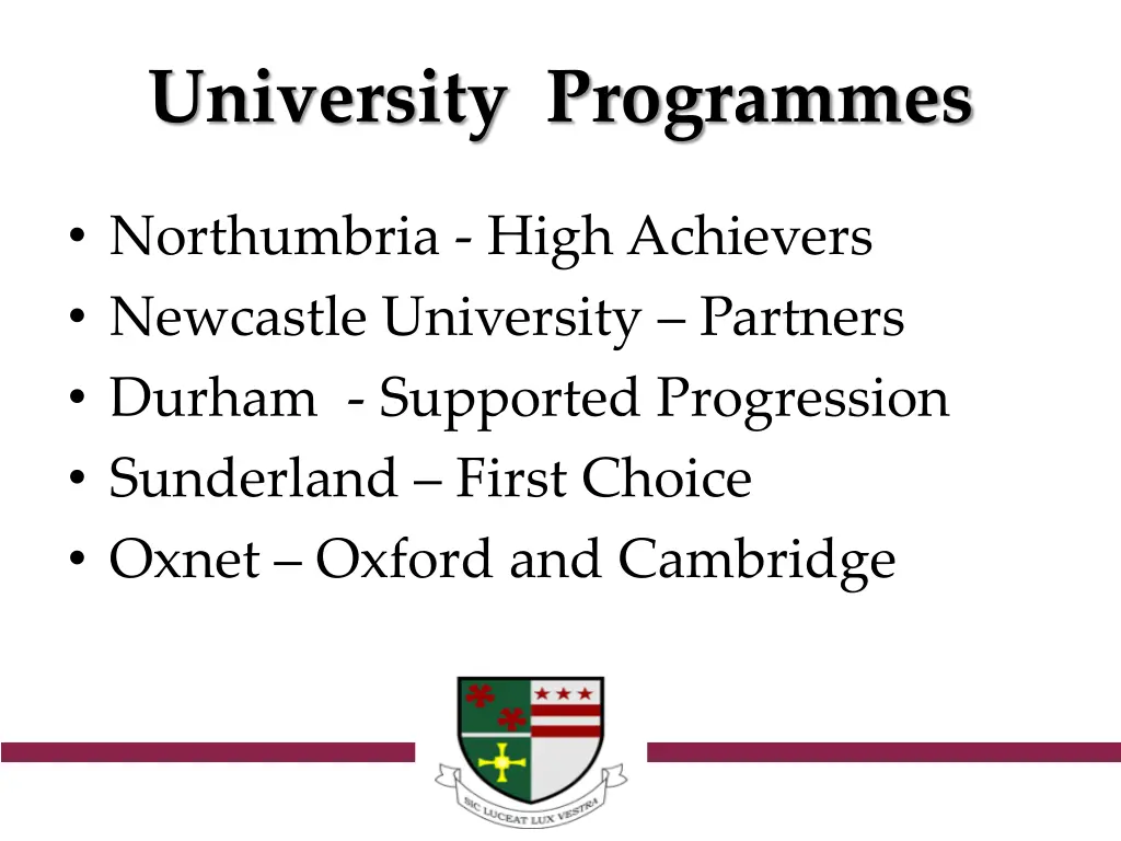 university programmes