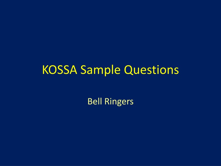 kossa sample questions