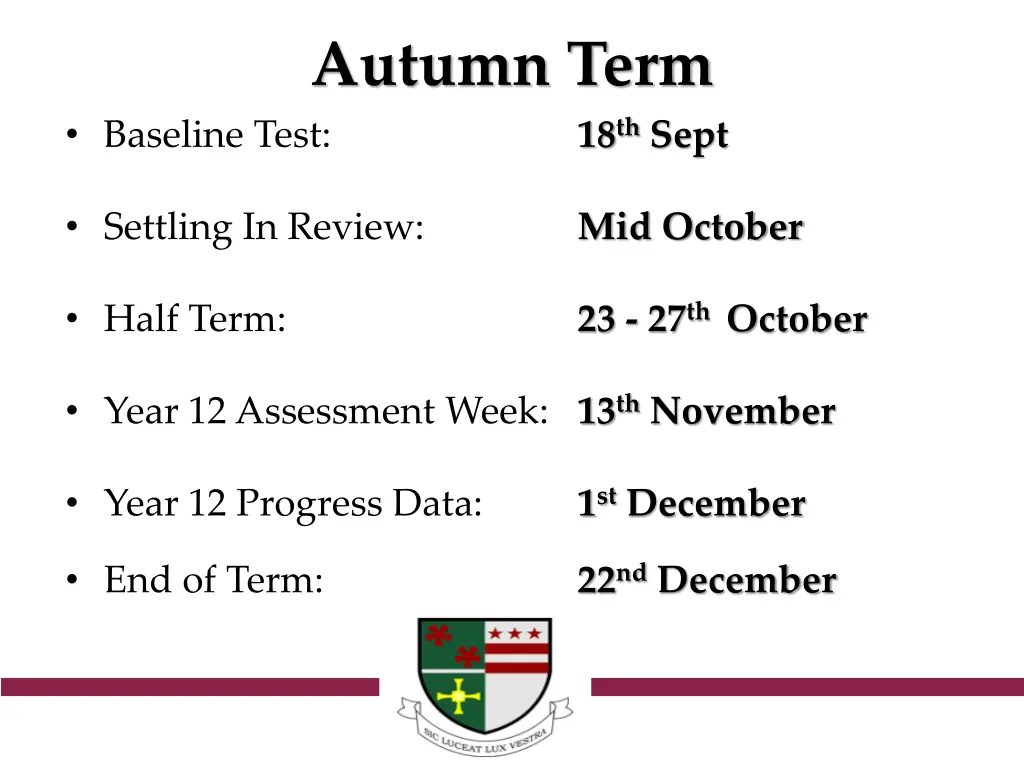 autumn term