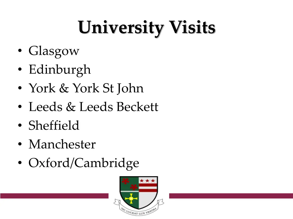 university visits glasgow edinburgh york york