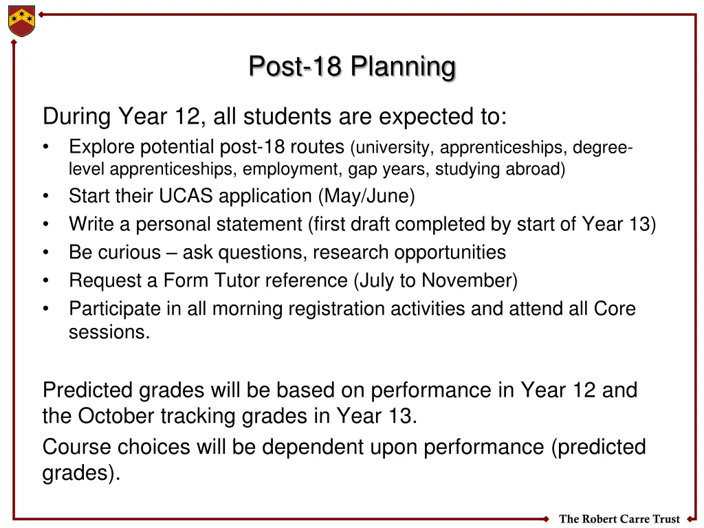 post 18 planning