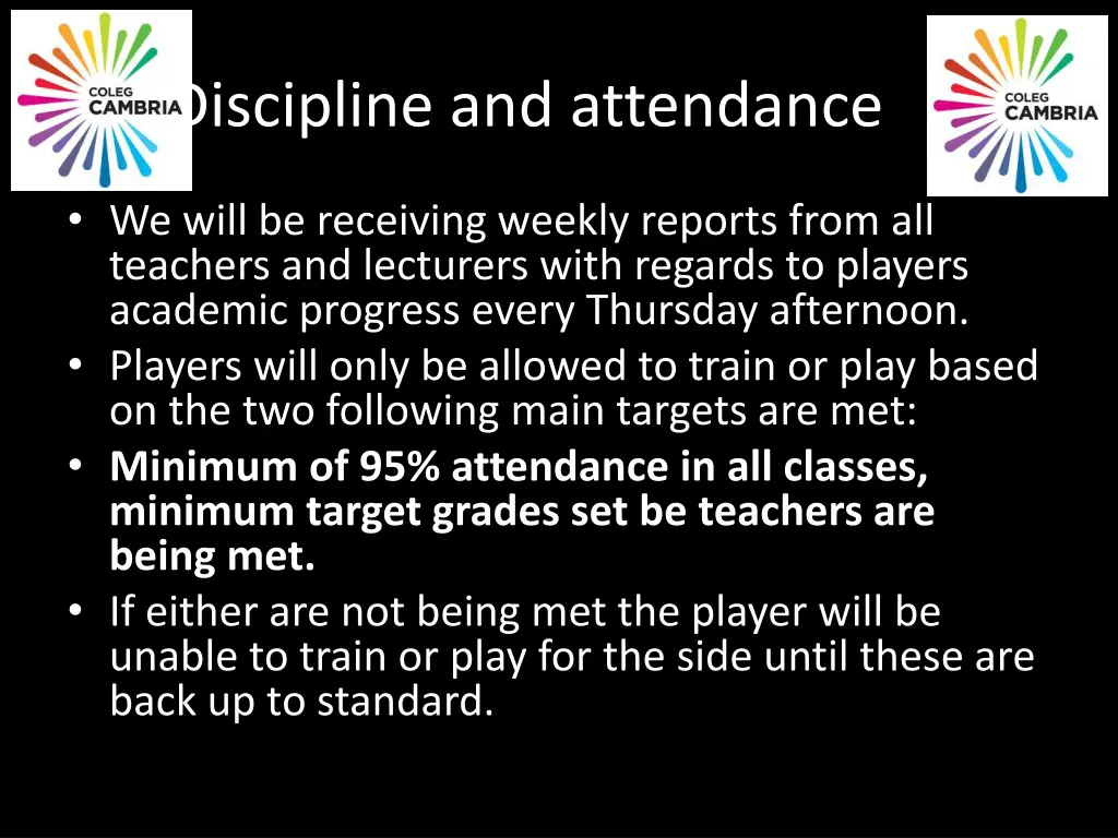 discipline and attendance