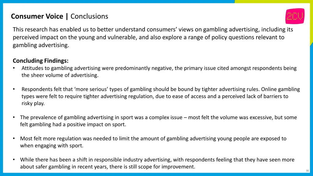 consumer voice conclusions