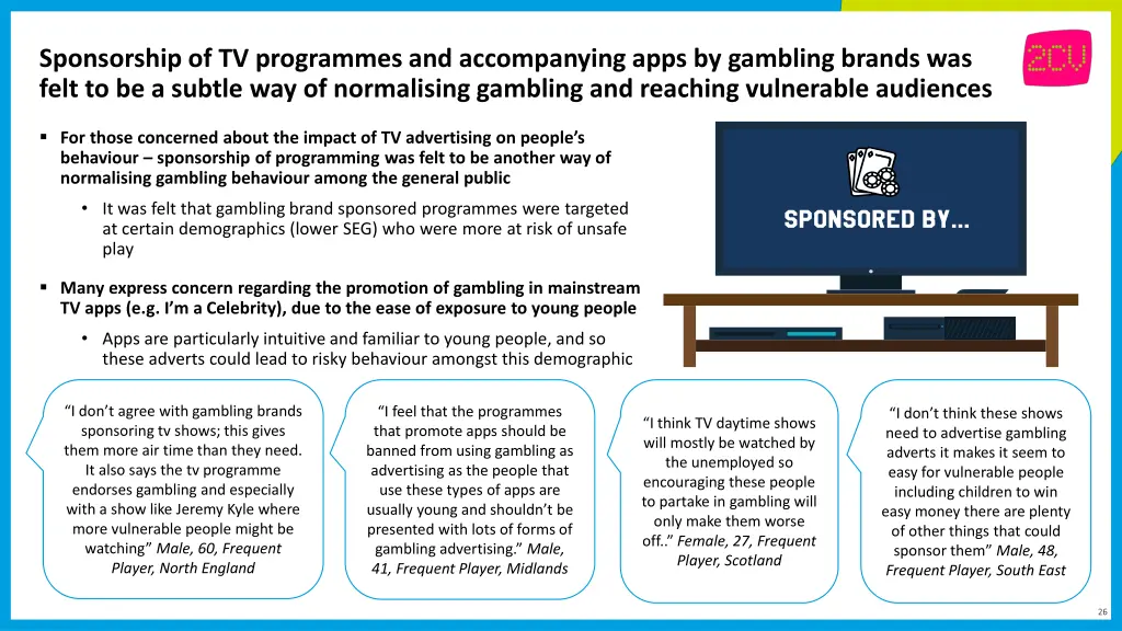 sponsorship of tv programmes and accompanying