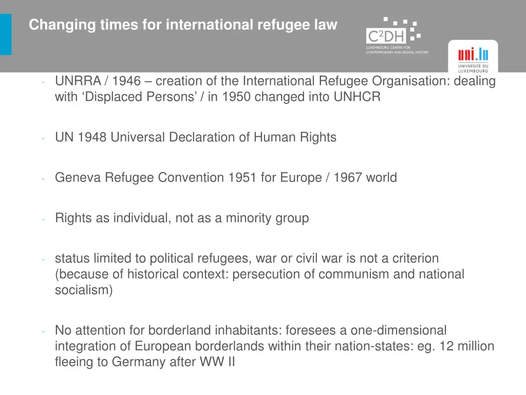 changing times for international refugee law