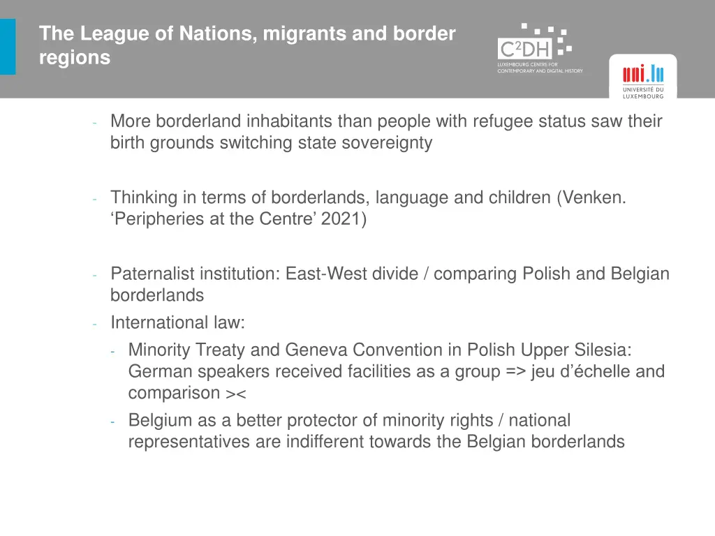 the league of nations migrants and border regions