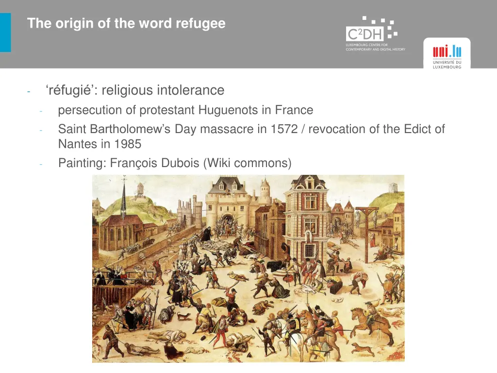 the origin of the word refugee