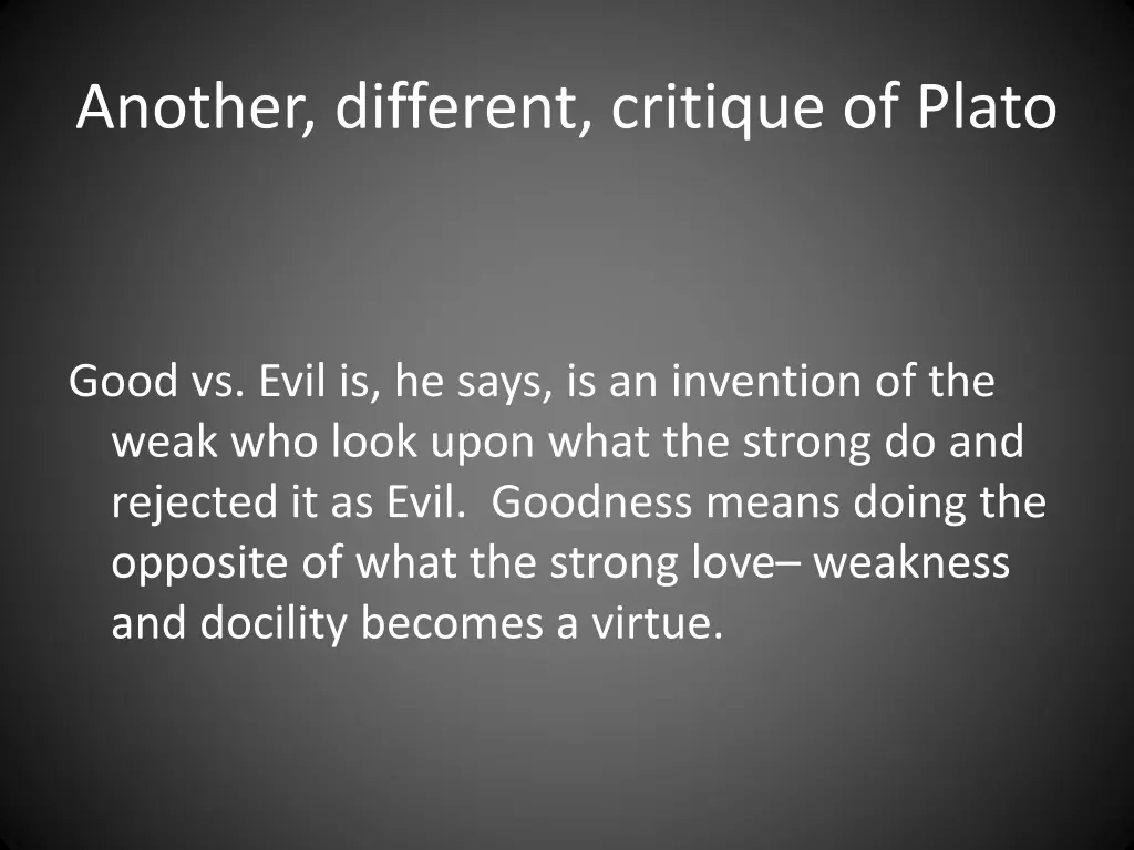 another different critique of plato 4