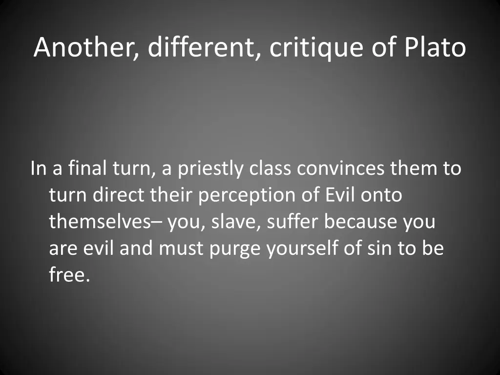 another different critique of plato 6