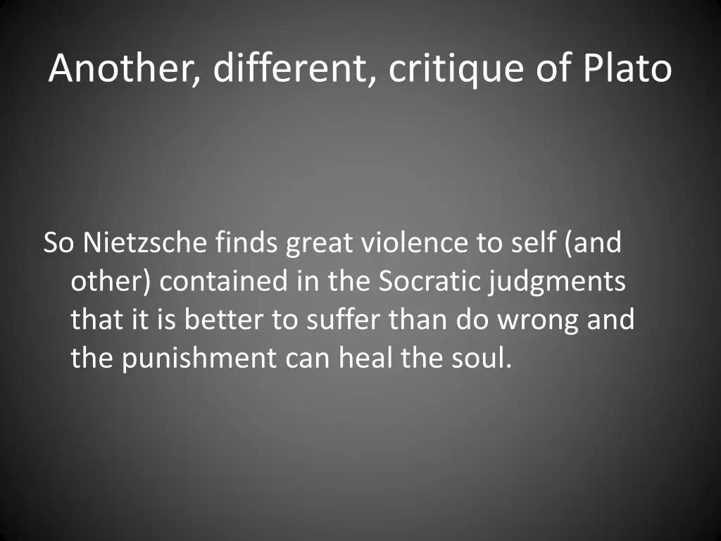 another different critique of plato 7