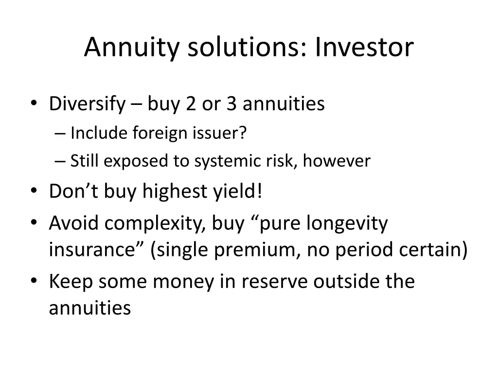 annuity solutions investor