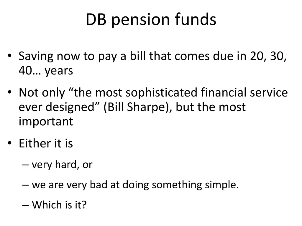 db pension funds