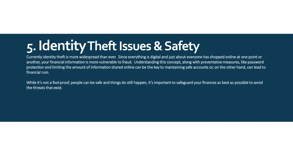 5 identity theft issues safety currently identity