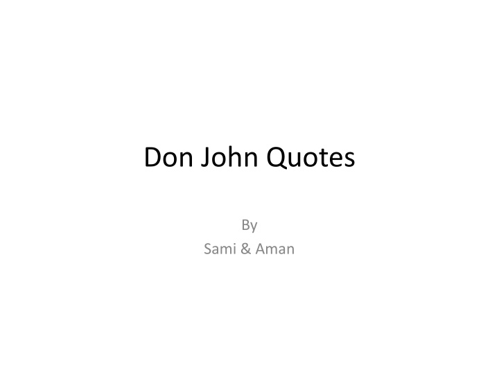 don john quotes