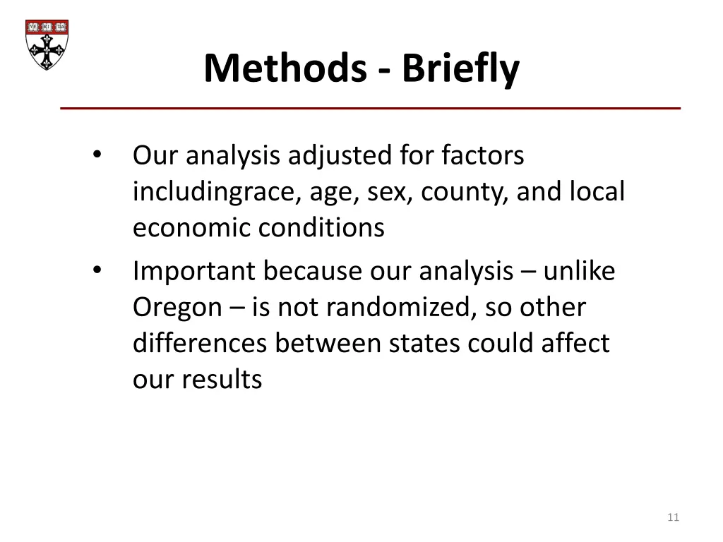 methods briefly