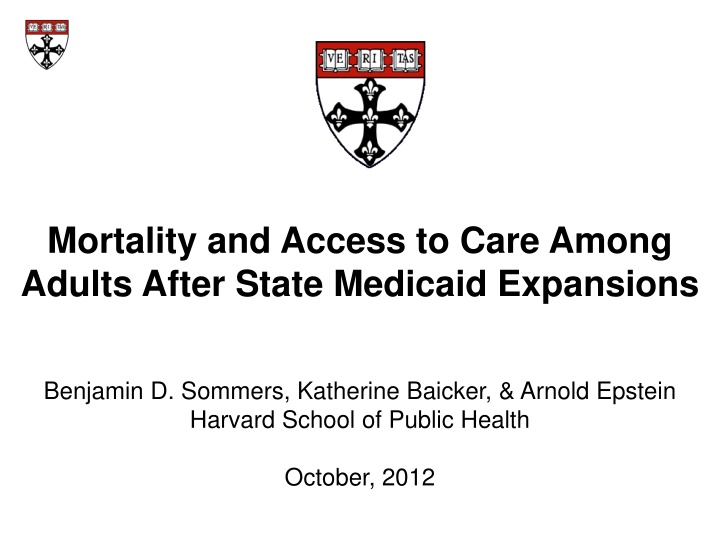 mortality and access to care among adults after