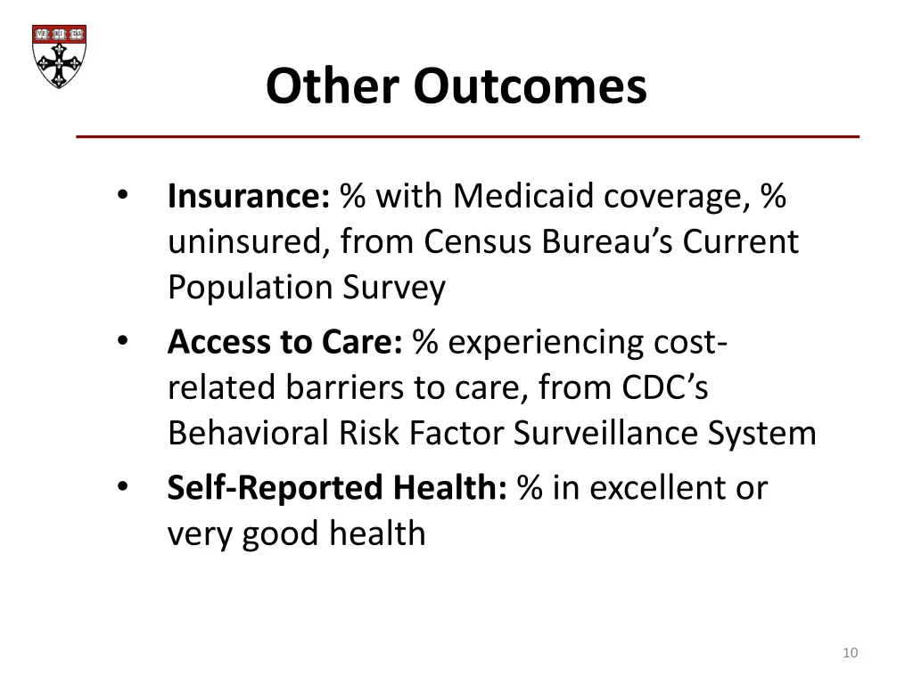 other outcomes