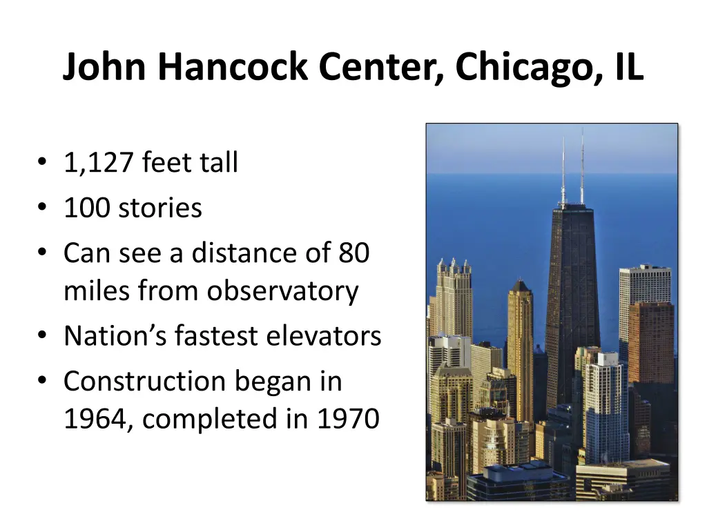 john hancock center chicago il