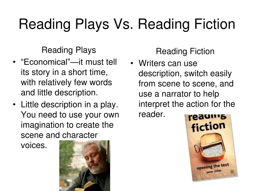 reading plays vs reading fiction