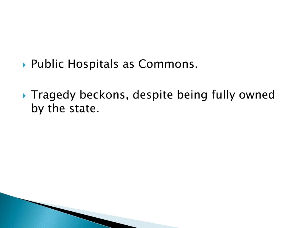 public hospitals as commons