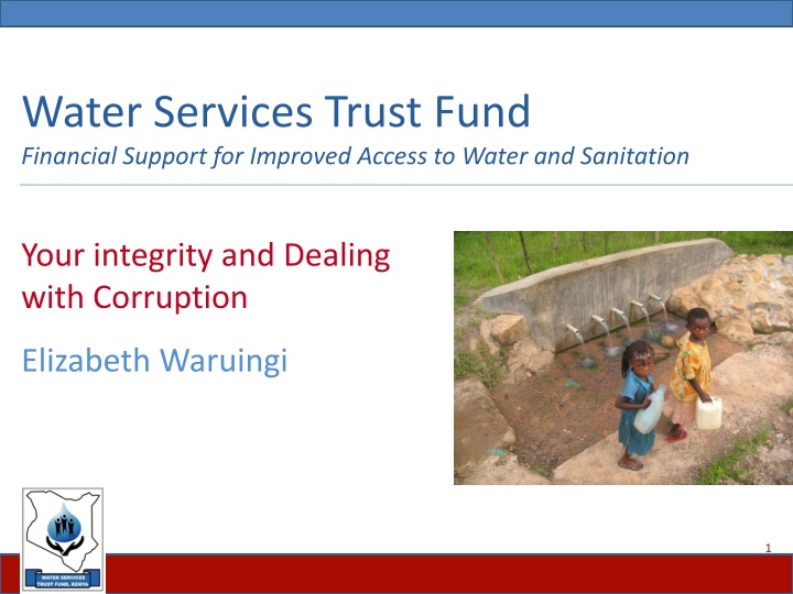 water services trust fund financial support