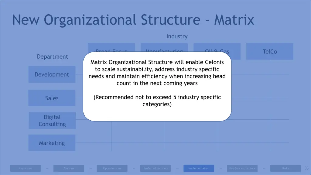 new organizational structure matrix 1