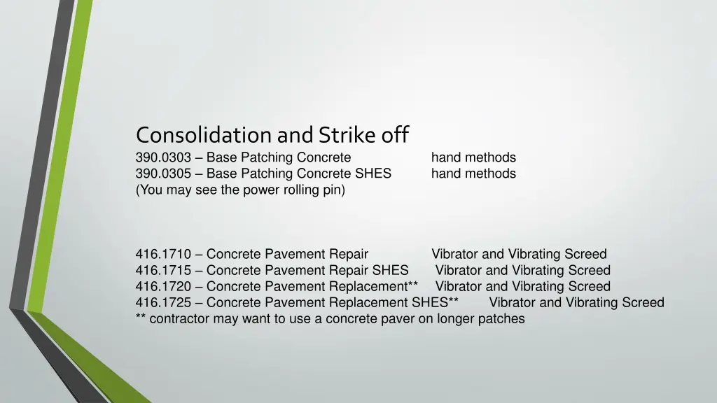 consolidation and strike off 390 0303 base