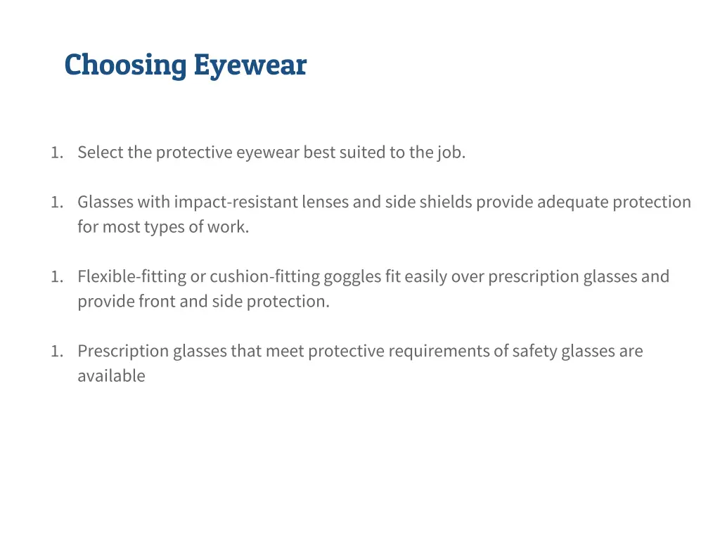 choosing eyewear