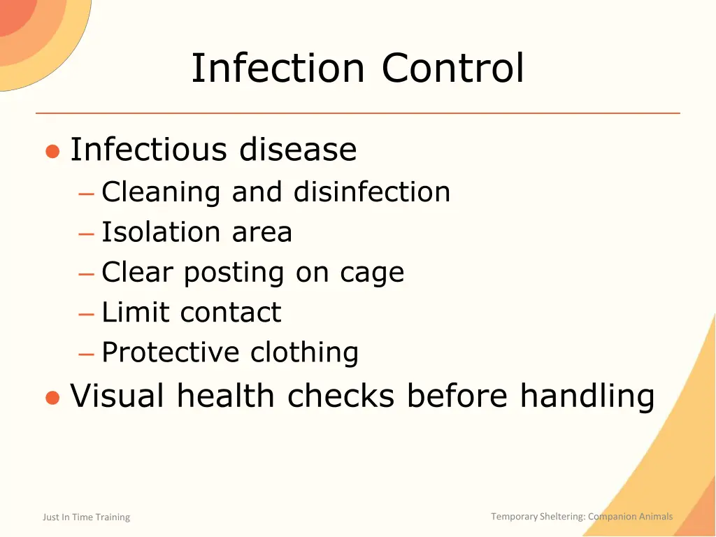 infection control