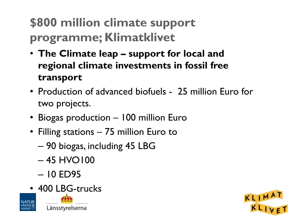 800 million climate support programme