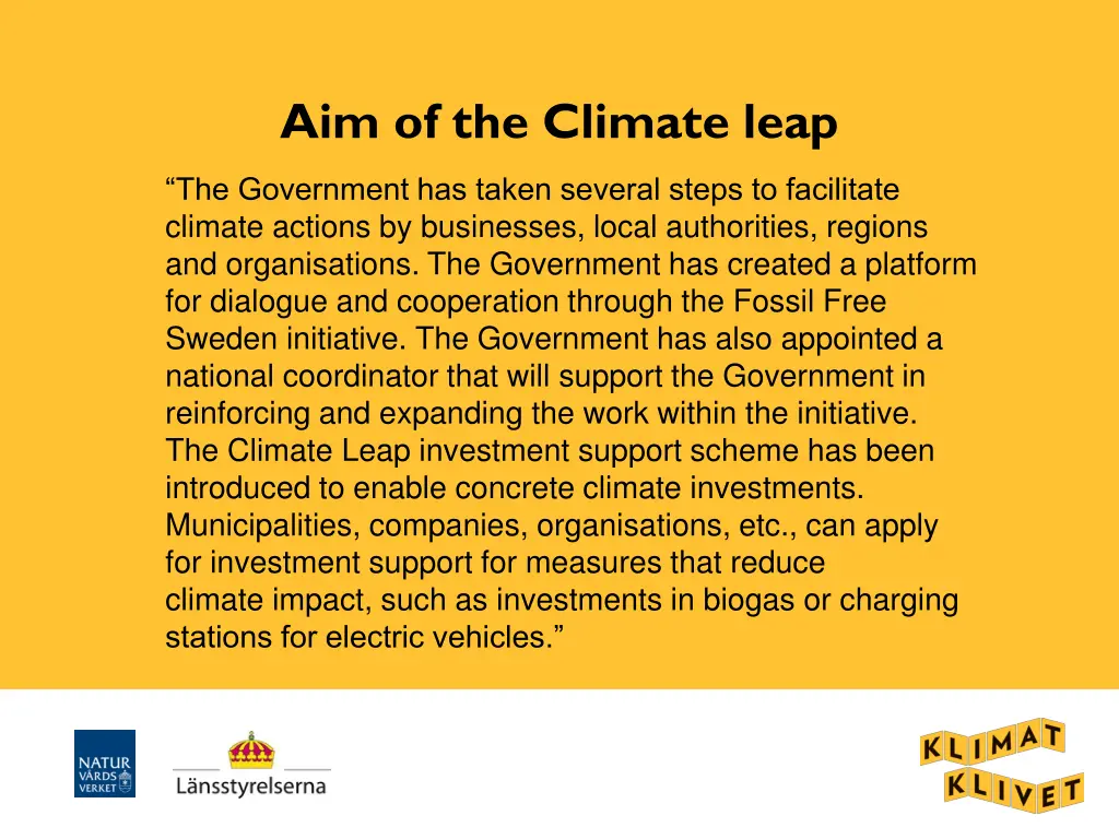 aim of the climate leap