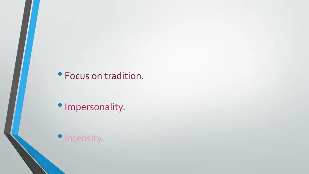 focus on tradition