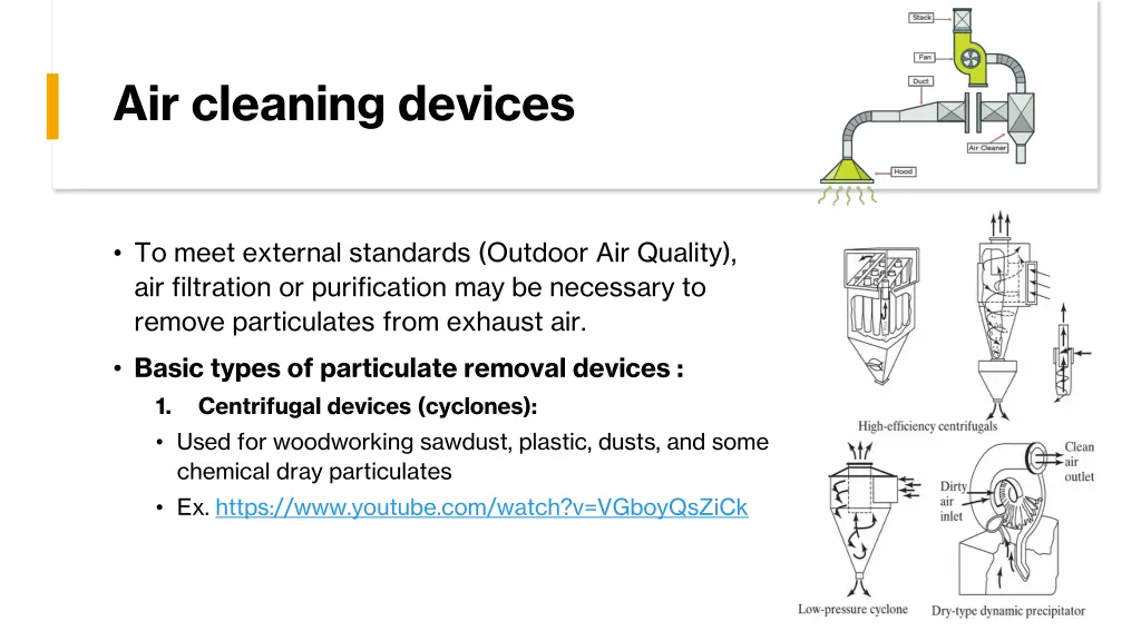 air cleaning devices